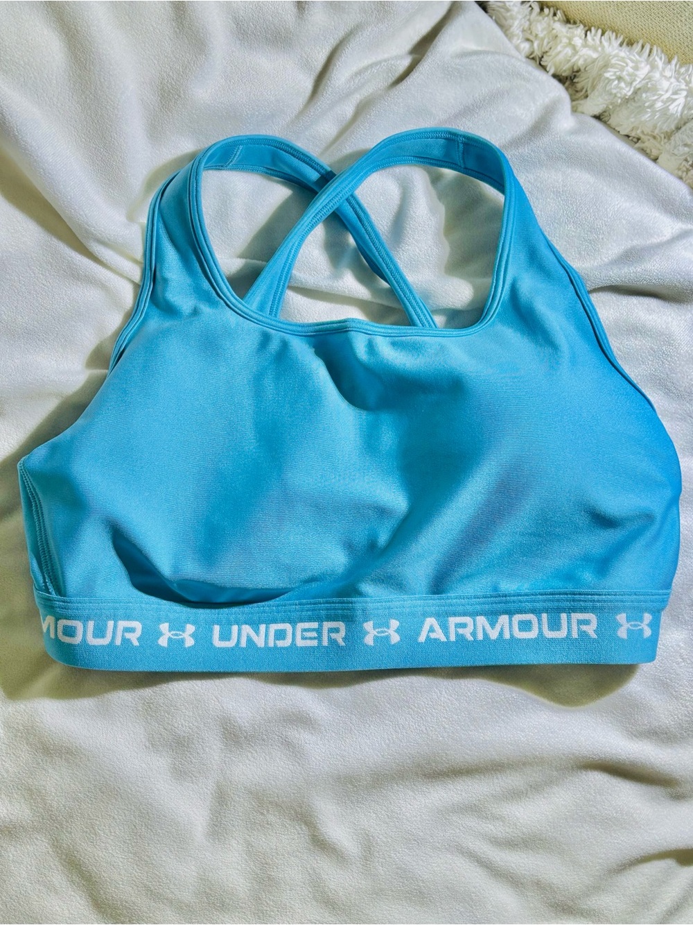 Under Armour Light Blue Crossback Sports Bra